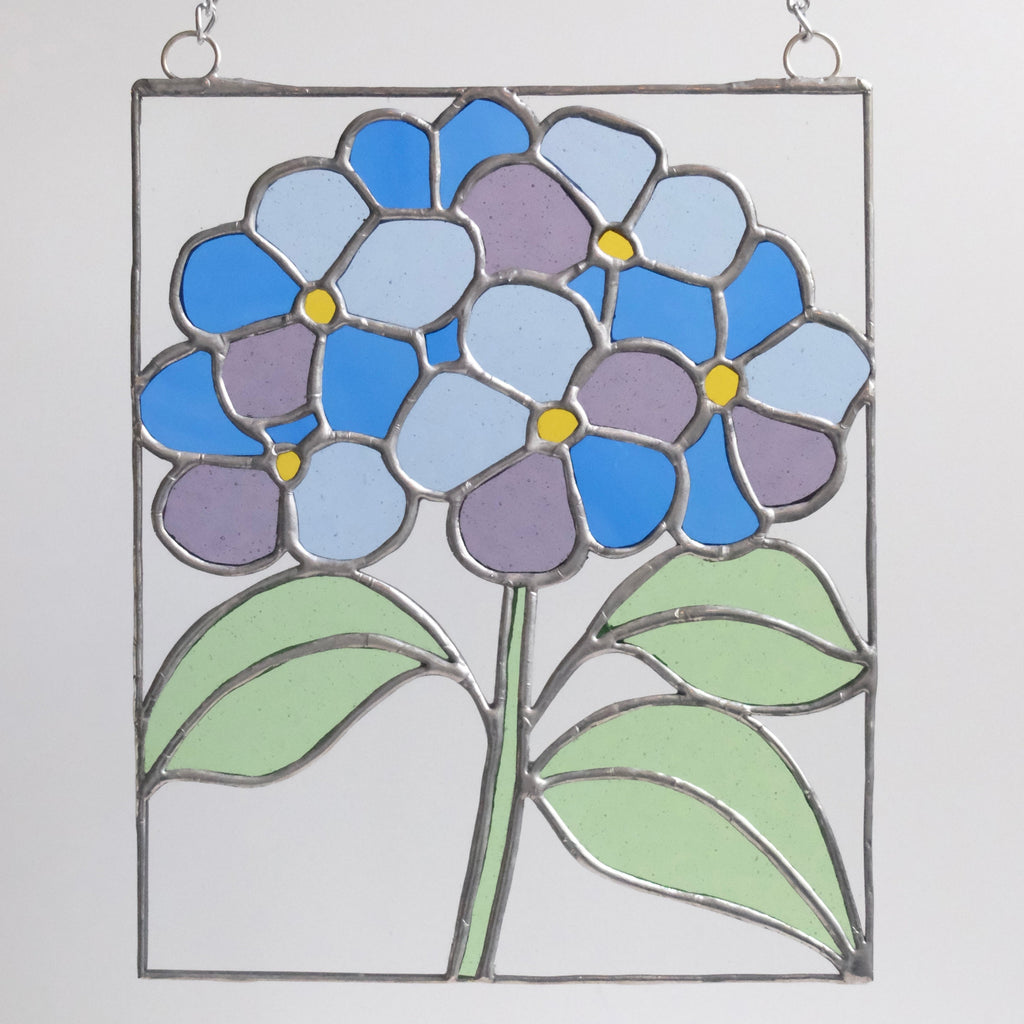 Blaue Hortensie