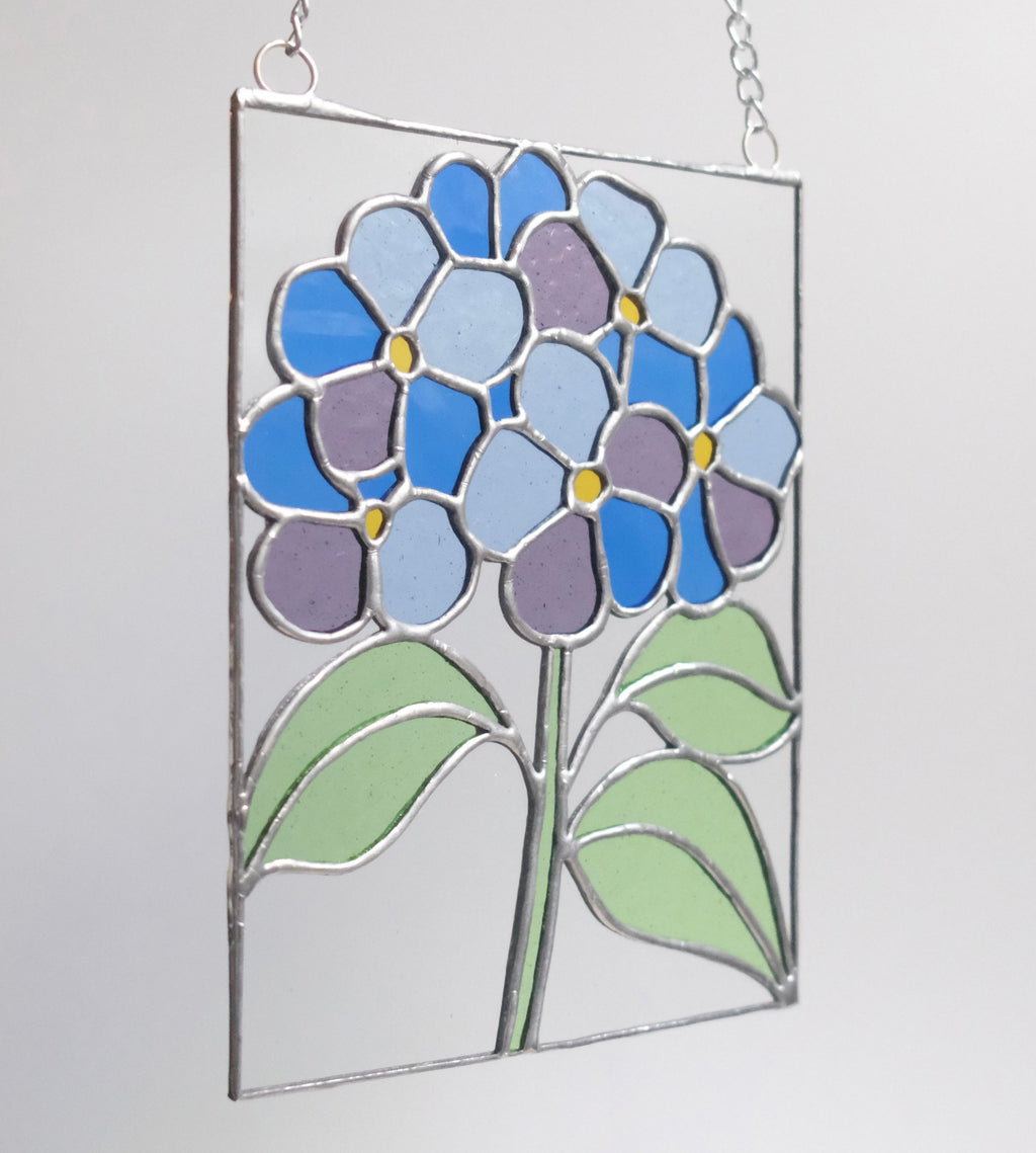 Blaue Hortensie