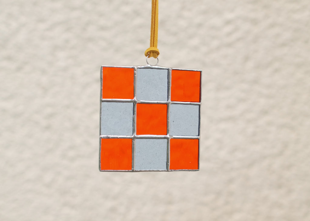 Anhänger Hilda blau/rot